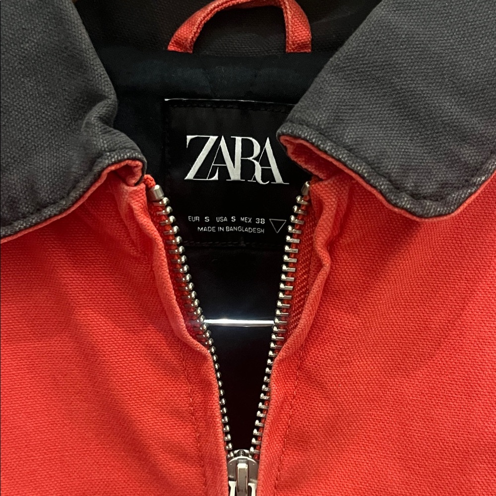Zara Red Utility Jacket - Picture 3 of 5